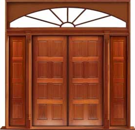 8 panel: double door + sidelight on right