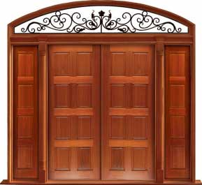 8 panel: double door + sidelight on right