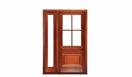 hampshire 4 light: single door + sidelight on left