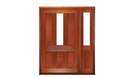 center glazed vermont pivot: single door + sidelight on right