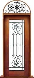 iron grille: double door +  two sidelights
