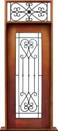 iron grille: double door +  two sidelights