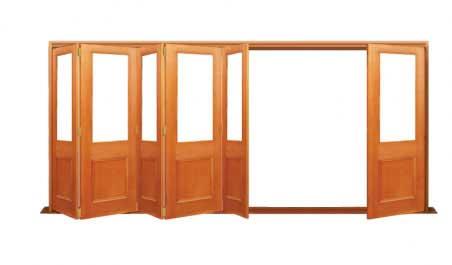 victorian single light: six door bifold - 5 one way + 1 flapper